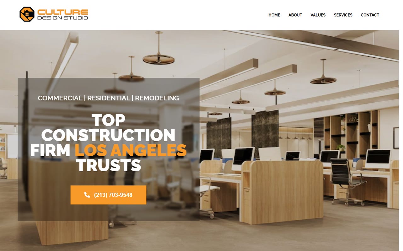 Culture Design Studio WordPress site home page