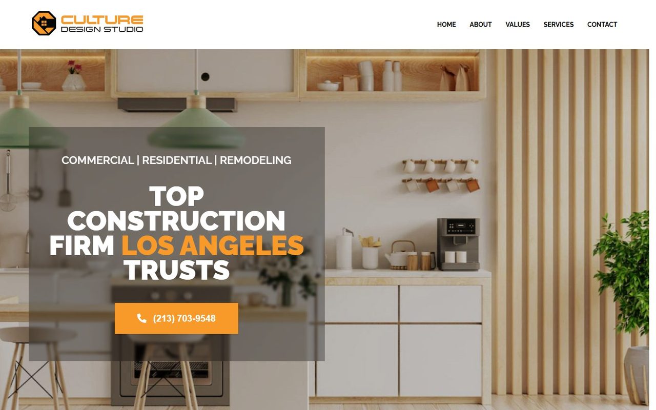 Culture Design Studio: The homepage hero