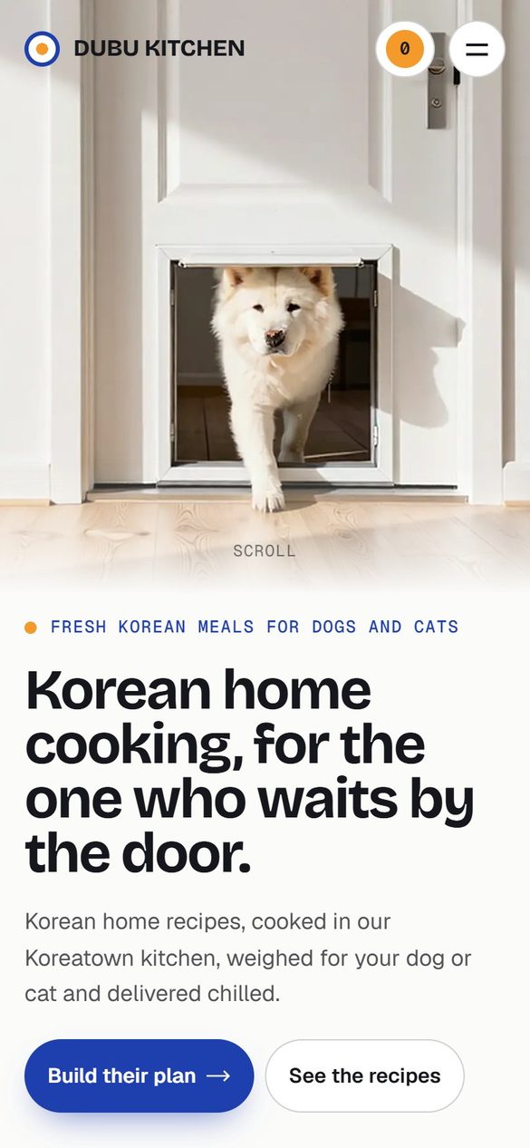 DUBU KITCHEN: The opening on a phone