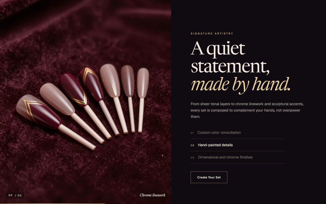 Maison Nari: Hand-painted sets in the gallery