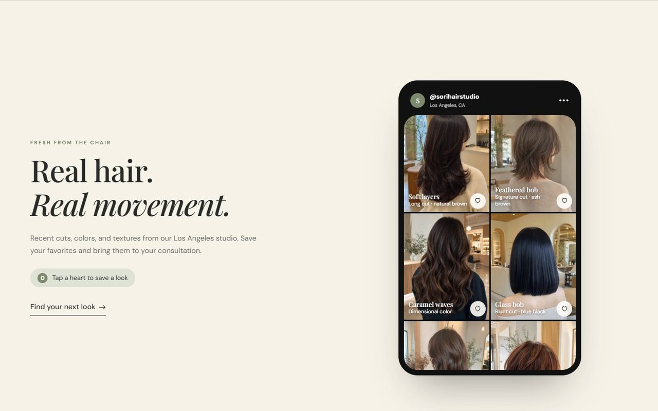 SORI Hair Studio: Recent cuts in the phone feed
